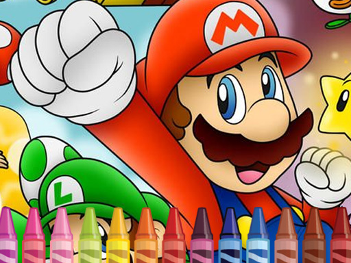 Mario Coloring Online Coloring Game