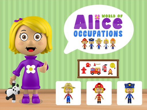 World of Alice Occupations - Kids Educational Game Puzzle Game