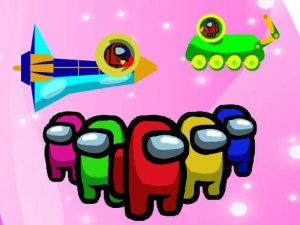 Among Us Space Colorfull - Pin Pull Puzzle Game