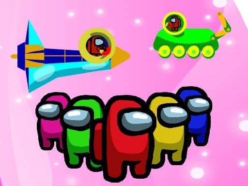 Among Us Space Colorfull - Pin Pull Puzzle Game