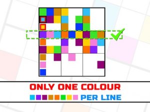 Only 1 Color per Line Puzzle Game - Logic Puzzle