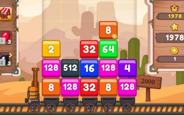 Train 2048 Puzzle Game: Fun Number Merging Adventure on the Rails